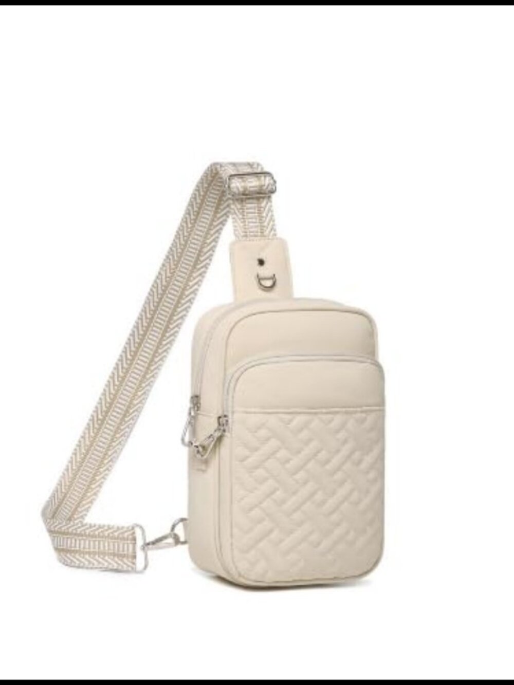 RFID Anti-Theft Sling Crossbody Bag Quilted Water-Resistant Nylon